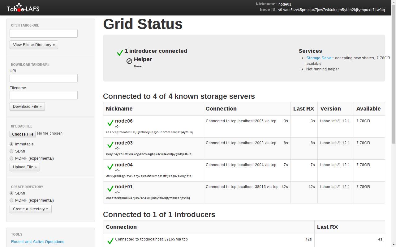 Tahoe-LAFS Web User Interface